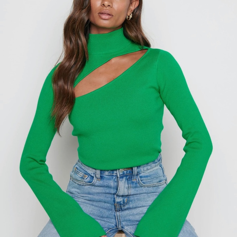 Pretty lavish 2 piece green sweater dress set